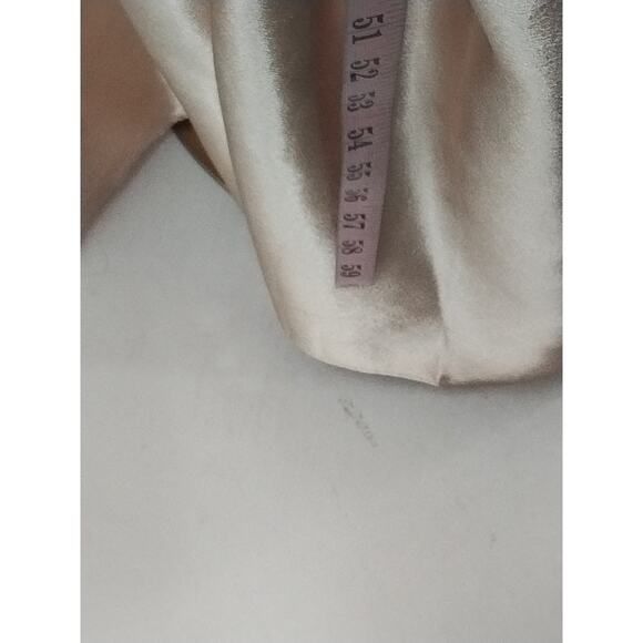 AW BRIDAL SZ 8 M champagne Blustery formal party gala maxi dress NEW B36 - Picture 5 of 9